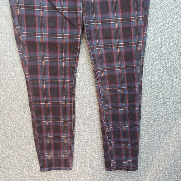 Paige Jeans, Plaid Print Skinny Blue, womens sz 27 - Picture 3 of 7